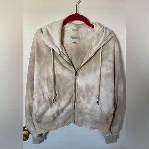 Abercrombie cropped tye-dye hoodie